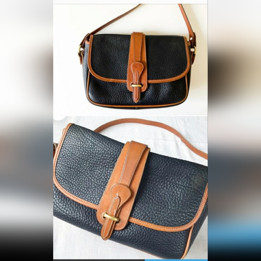 Vintage  Dooney & Burke Shoulder Bag Back & Tan Leather